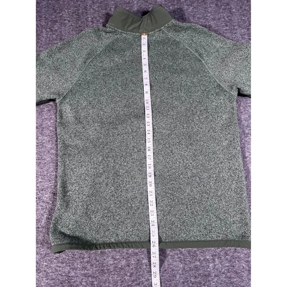 The North Face Gordon Lyons 1/4-Zip Fleece Sweater Mens Medium Heathered Green